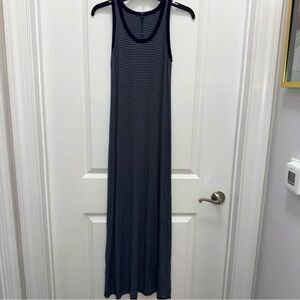 Gap Navy & White Striped Maxi Dress